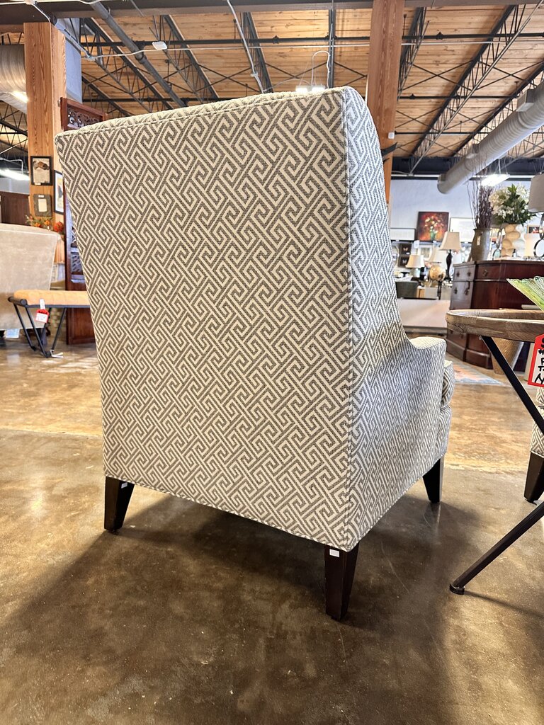 Geometric Design Wingback Chair