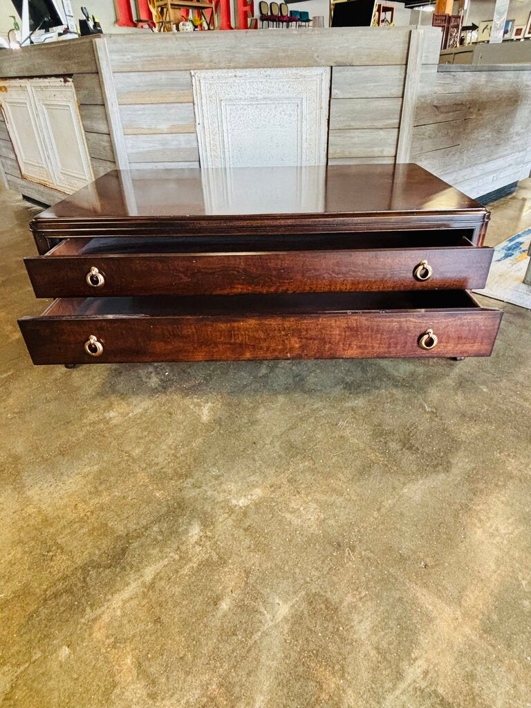 Two Drawer Coffee Table 52 X 32 X 19