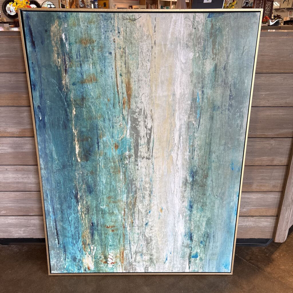 Framed Water & Gold Artwork