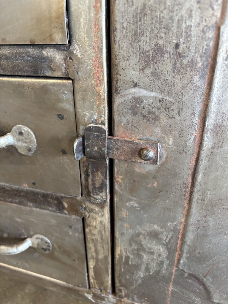 Metal 2 Door 3 Drawer Cabinet 55 X 16 X 25.25
