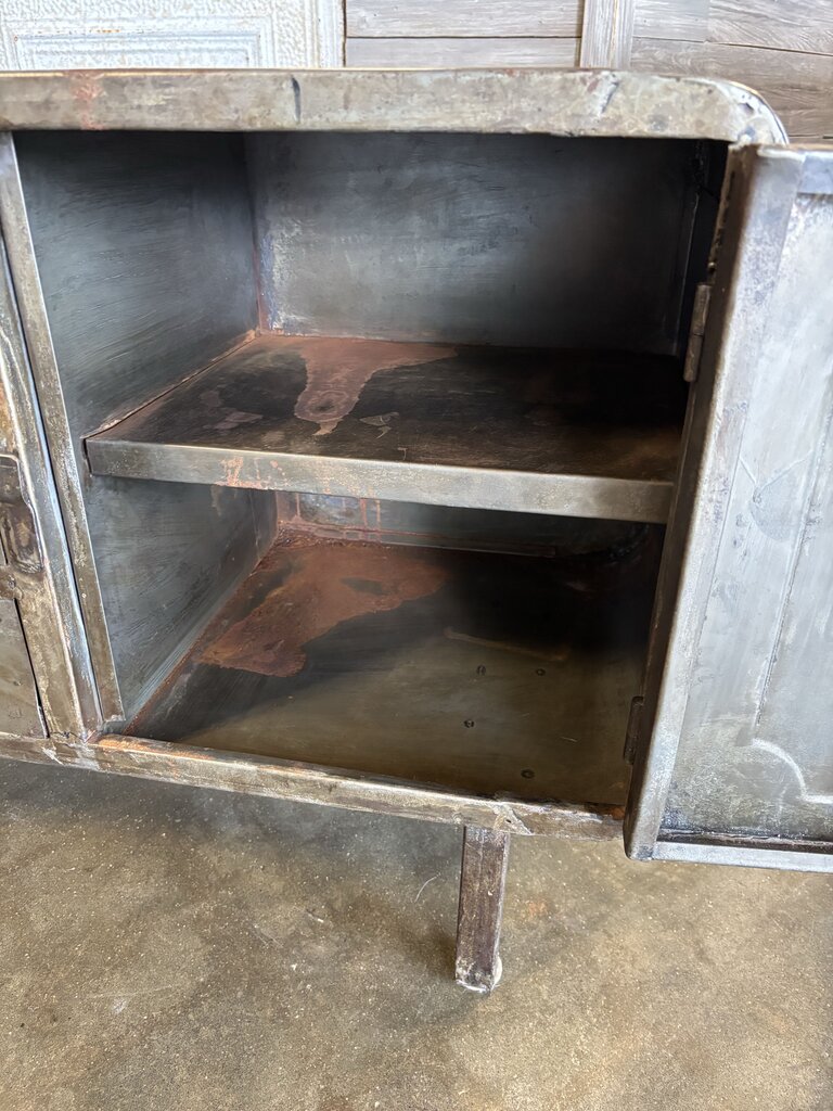 Metal 2 Door 3 Drawer Cabinet 55 X 16 X 25.25