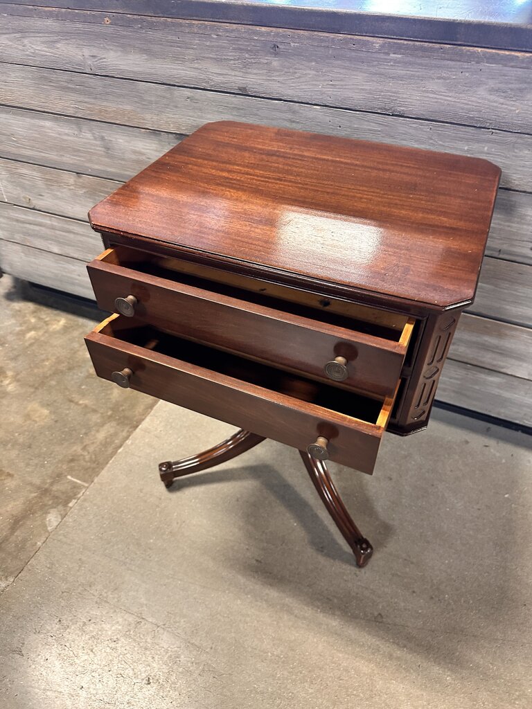 2 Drawer Vintage Accent Table