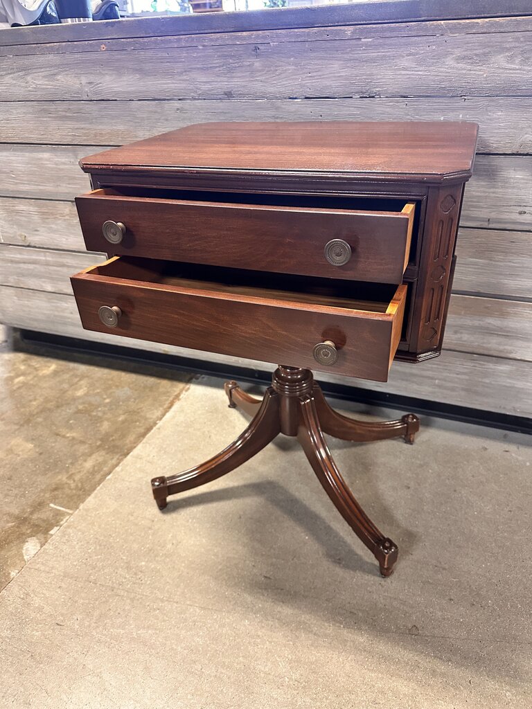 2 Drawer Vintage Accent Table