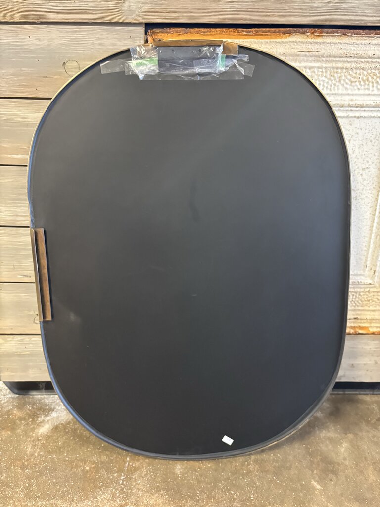 Metal Framed Oval Mirror 32.25 X 24.25 X 1