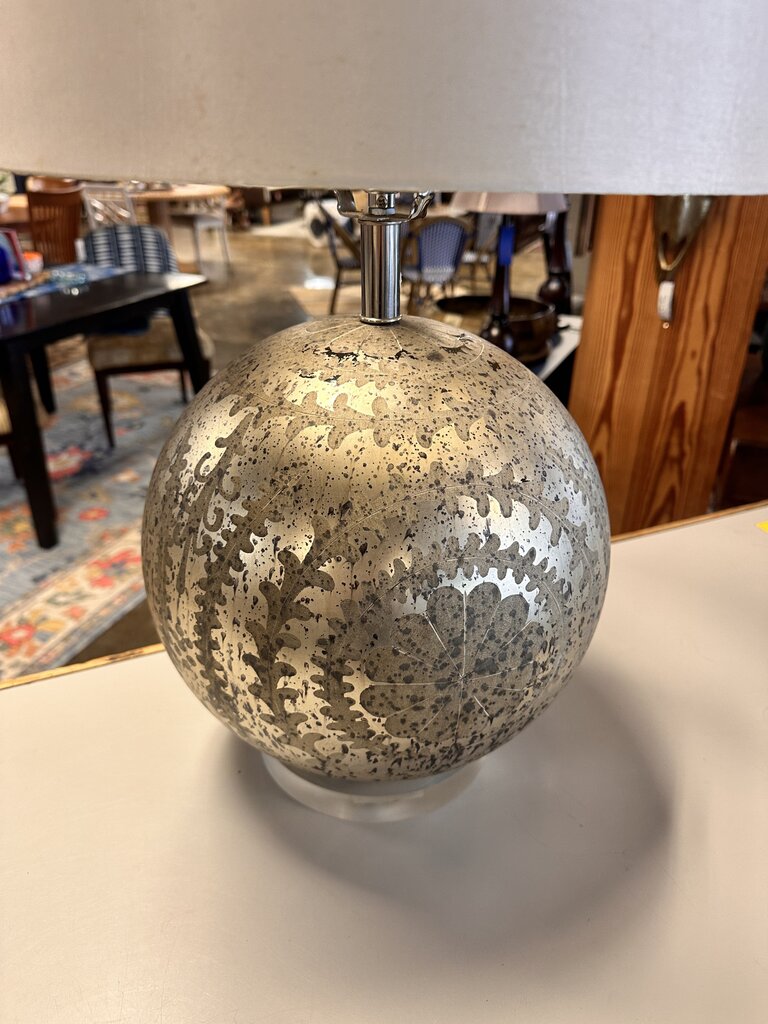 Metallic Ball On Acrylic Base Lamp