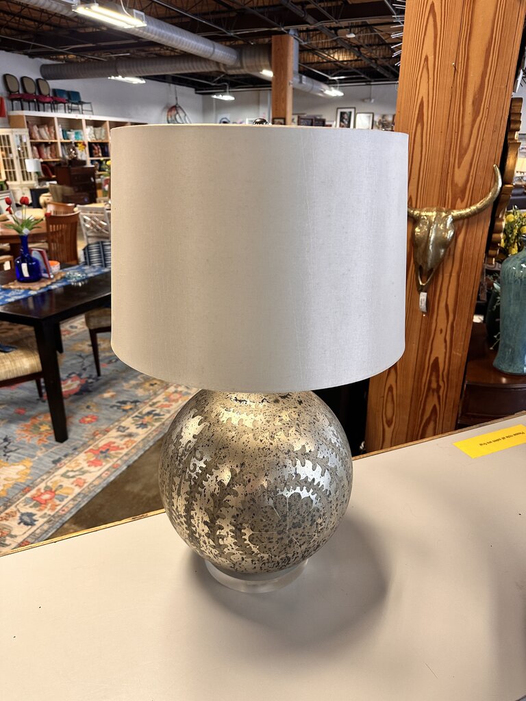 Metallic Ball On Acrylic Base Lamp