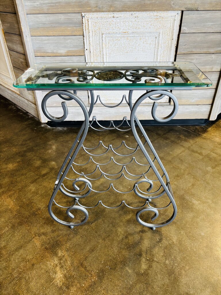 Glass Top Wine Table