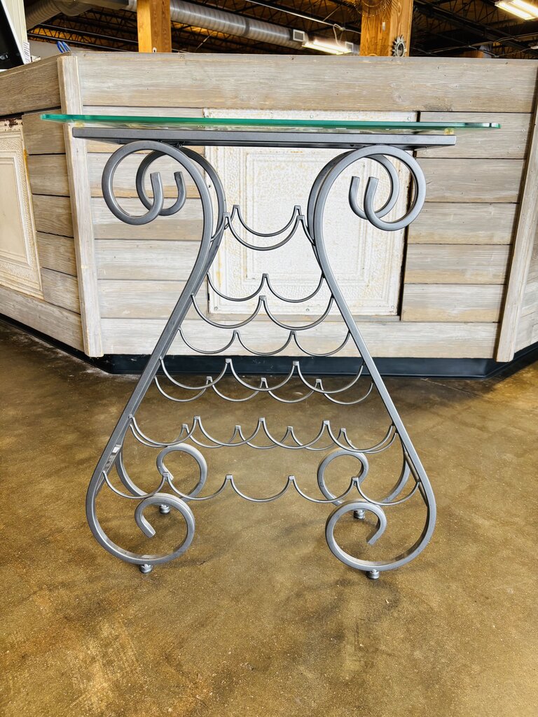 Glass Top Wine Table