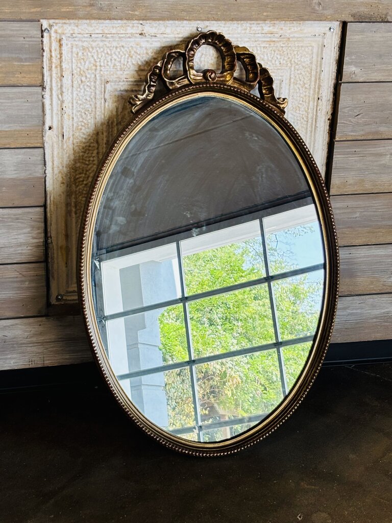 Vertical Gold Shell Mirror