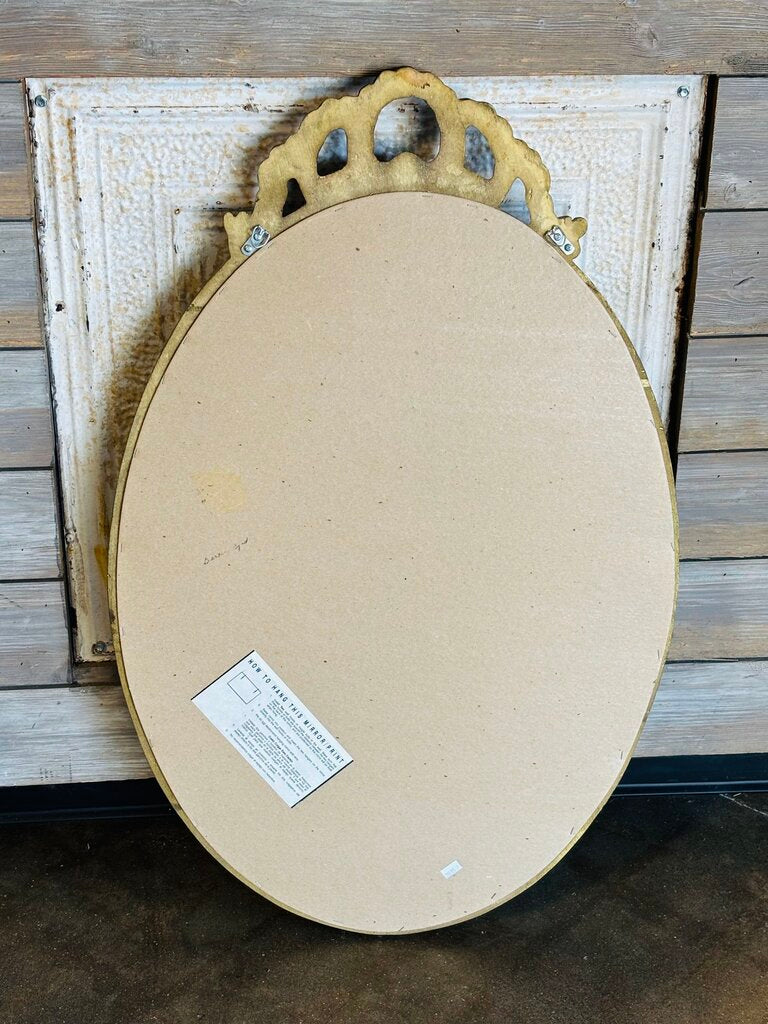 Vertical Gold Shell Mirror