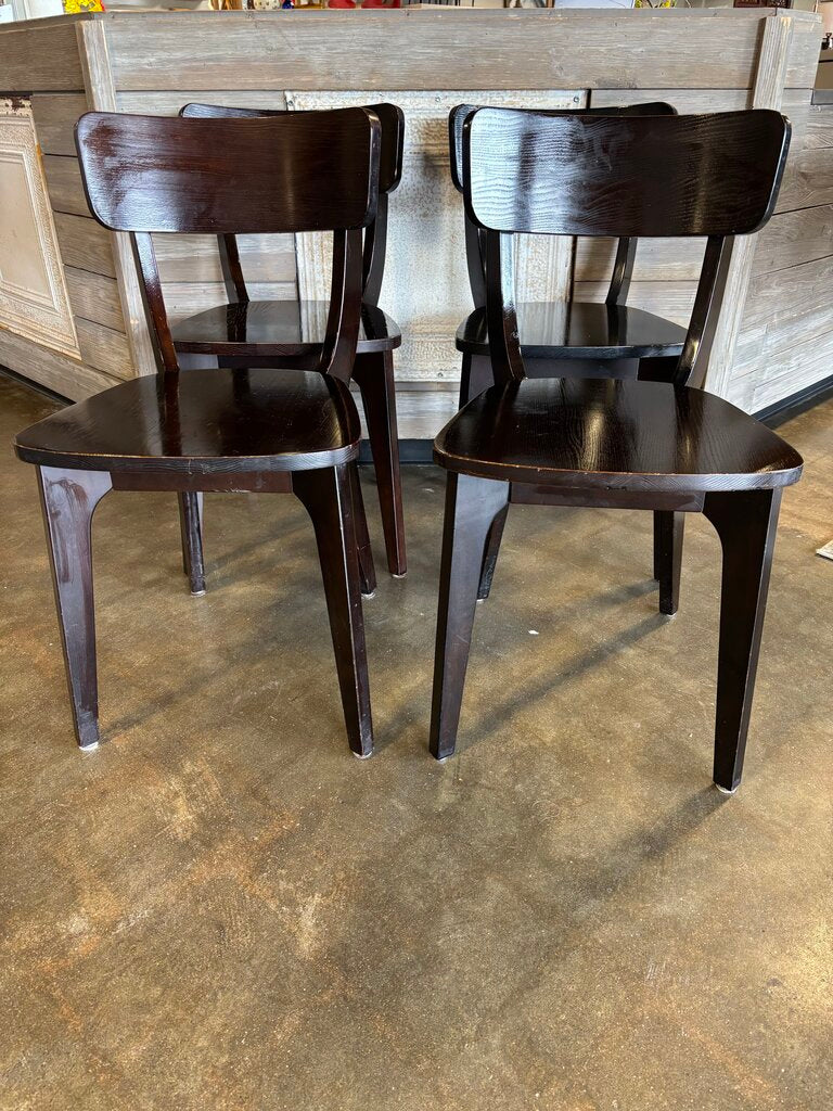 Set 4 Solid Dining Chairs