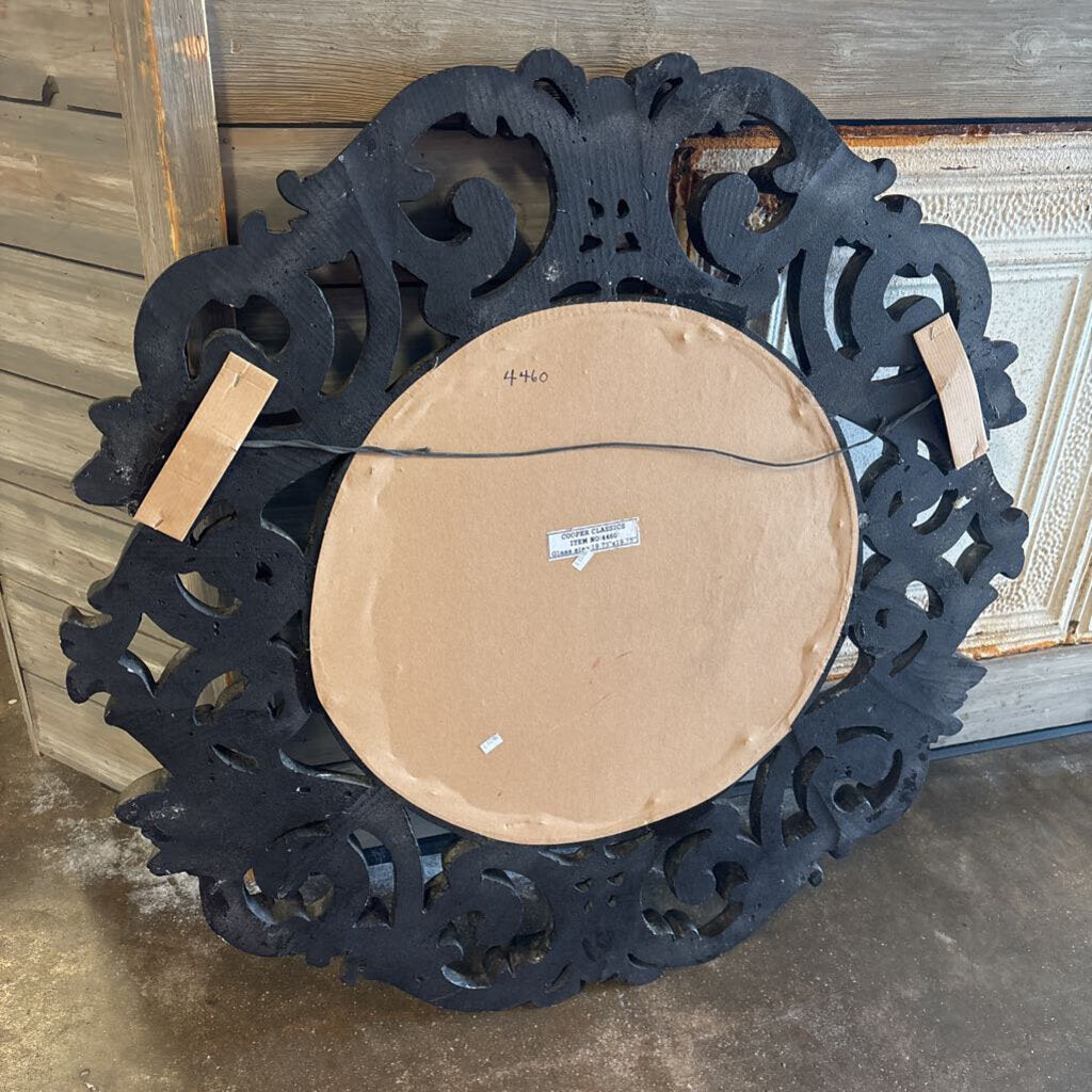 Gold Gilt Floral Resin Mirror 34 X 36