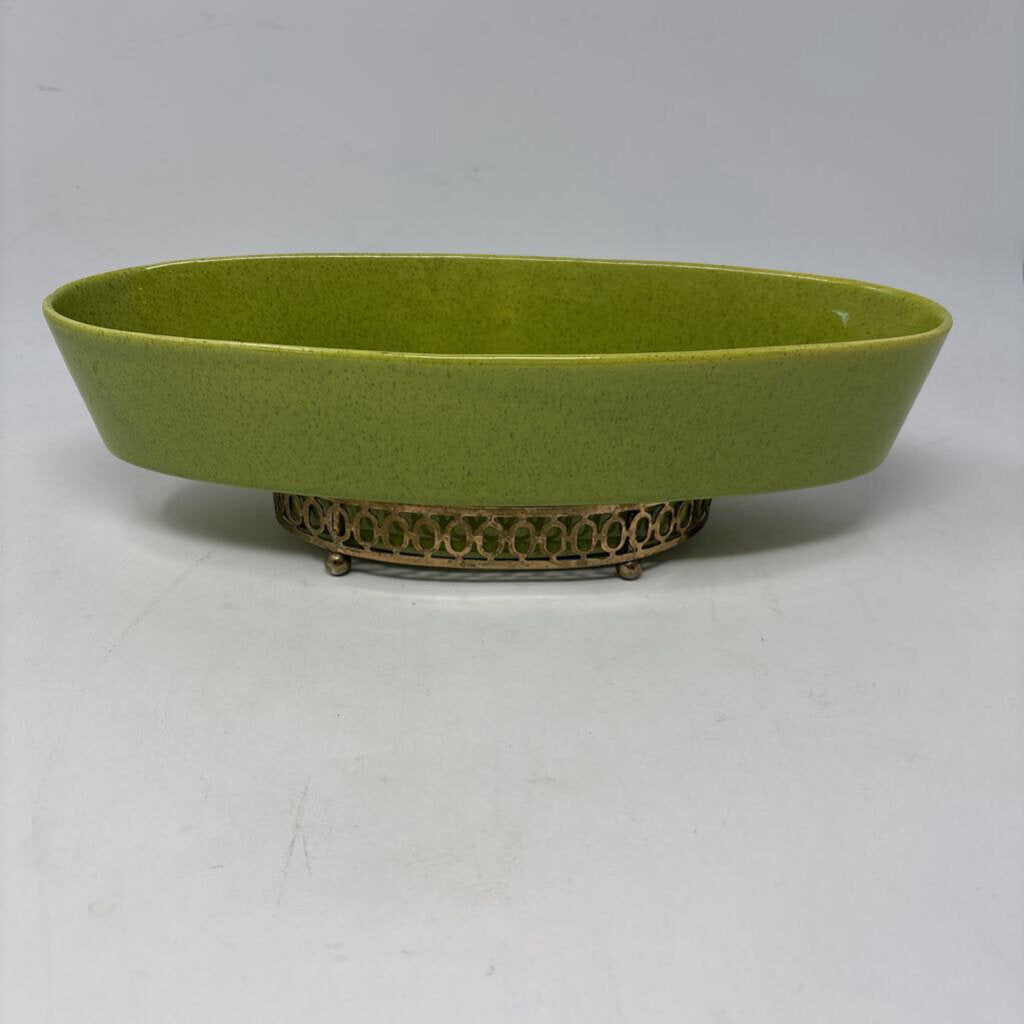 Oval Planter with Metal Stand