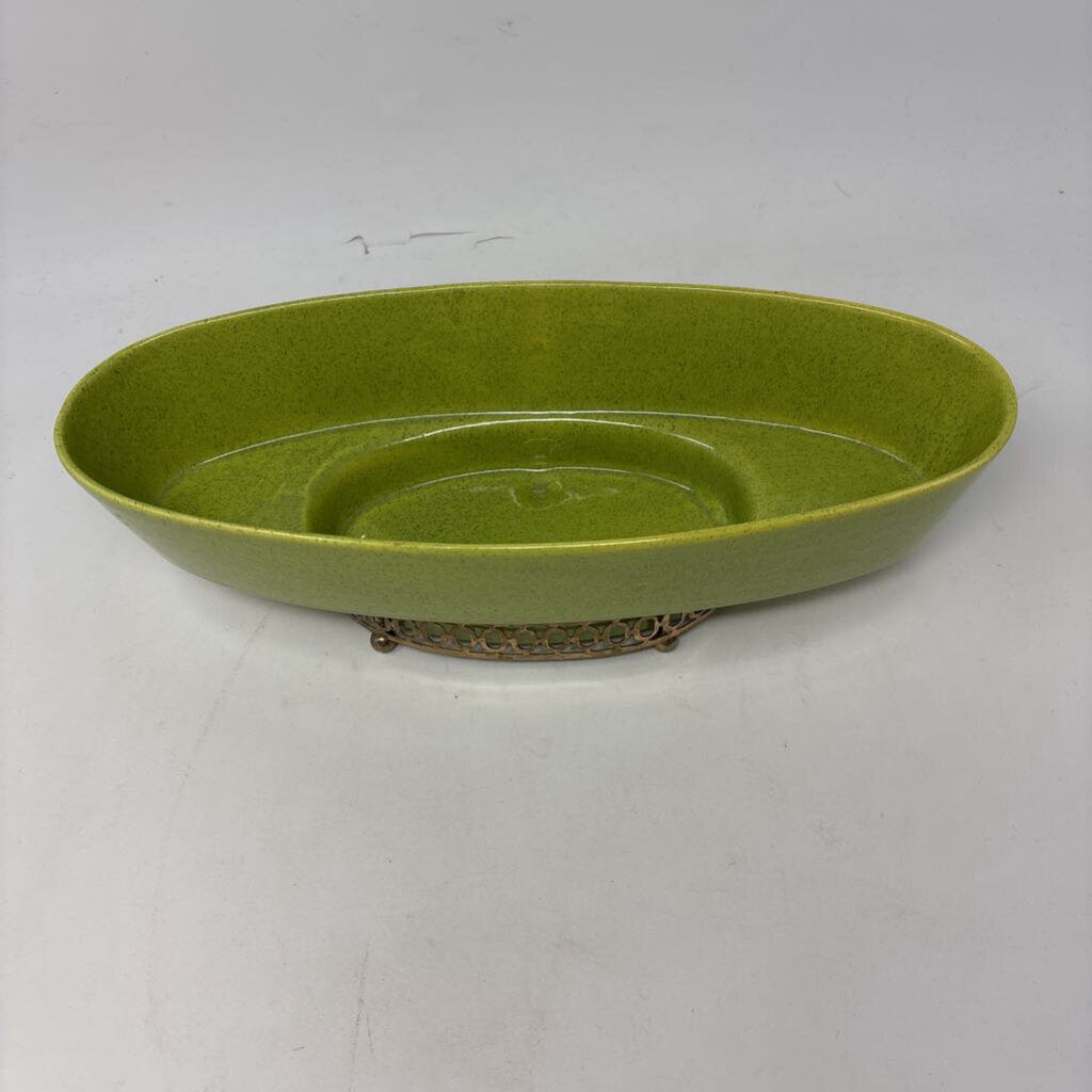 Oval Planter with Metal Stand