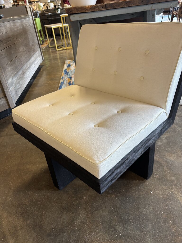 Wright Linen Wood Lounge Chair