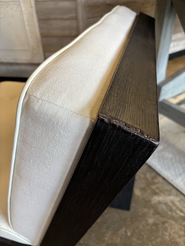 Wright Linen Wood Lounge Chair