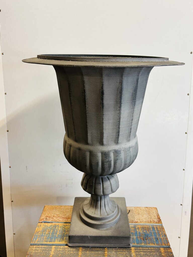 Metal Fluted Urn Planter 20.5"H