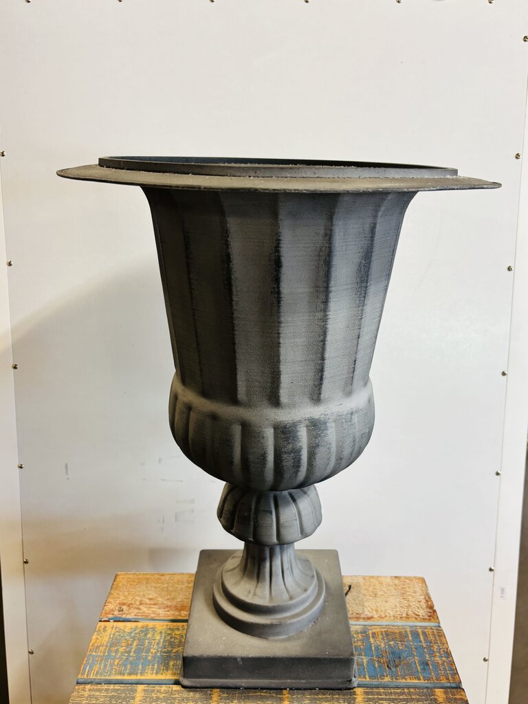 Metal Fluted Urn Planter 20.5"H