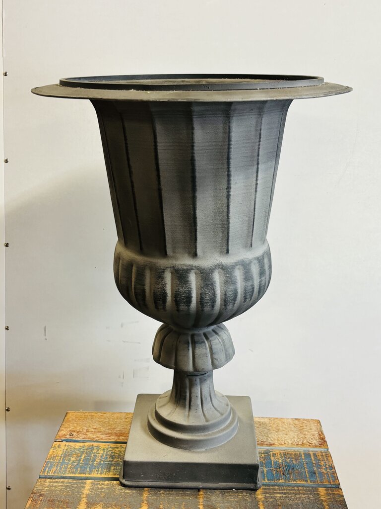 Metal Fluted Urn Planter 20.5"H