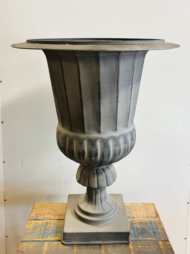 Metal Fluted Urn Planter 20.5"H