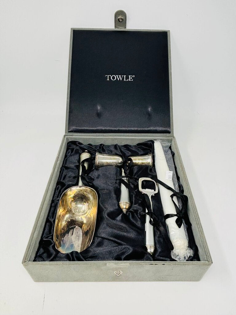 Towle Silverplate 4 Piece Bar Set In Box