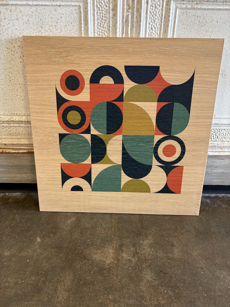 Mid Century Style Silk Screen Wall Art 23.75 X 23.75