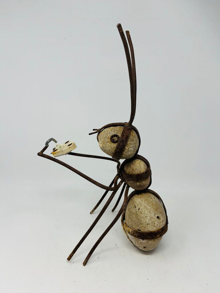 Rock/Metal Rustic Ant Sculpture