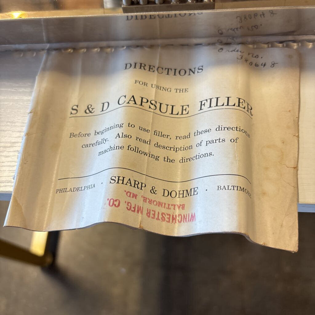 Vintage S & D Capsule Filler