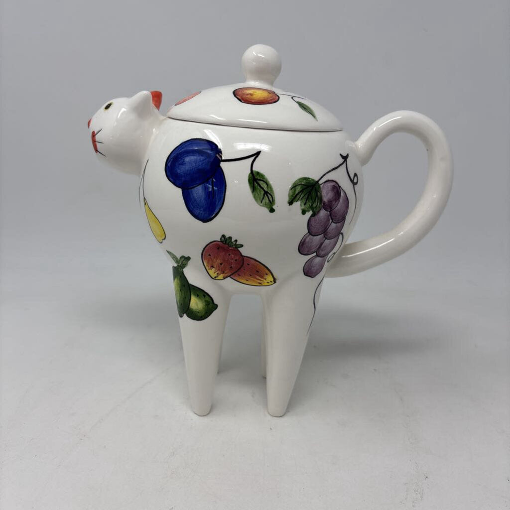 Ceramic Long Leg Cat Teapot