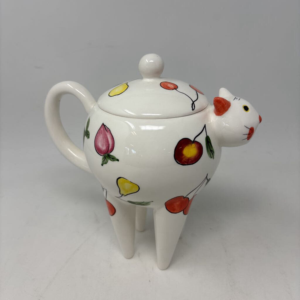 Ceramic Long Leg Cat Teapot