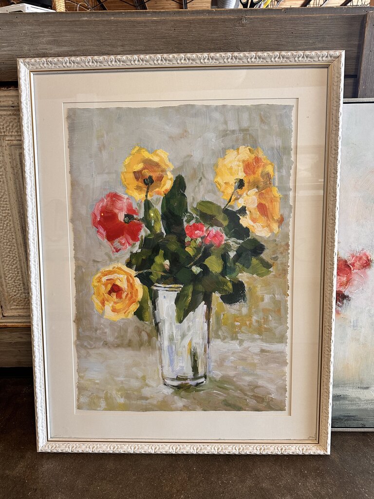 Flowers in Glass Vase 27 X 35.5