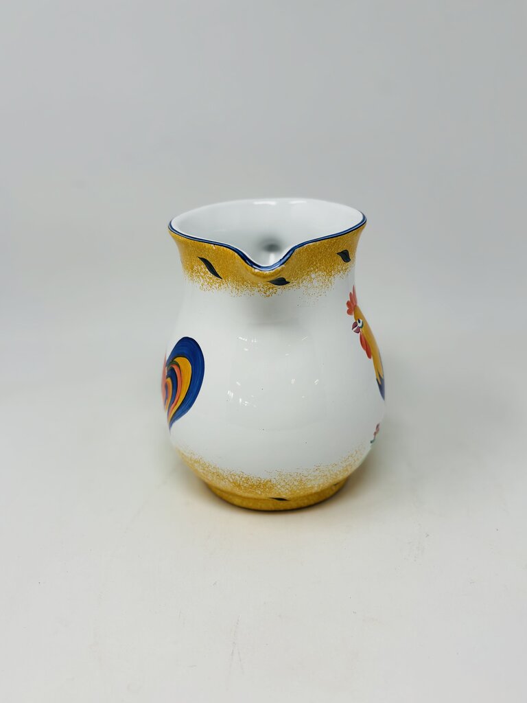 Hand Painted Herend Hungary Pottery Rooster Pitcher