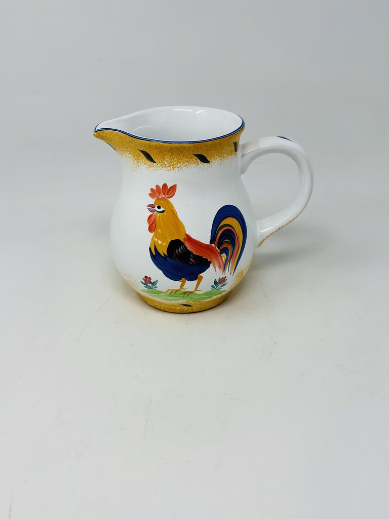 Hand Painted Herend Hungary Pottery Rooster Pitcher