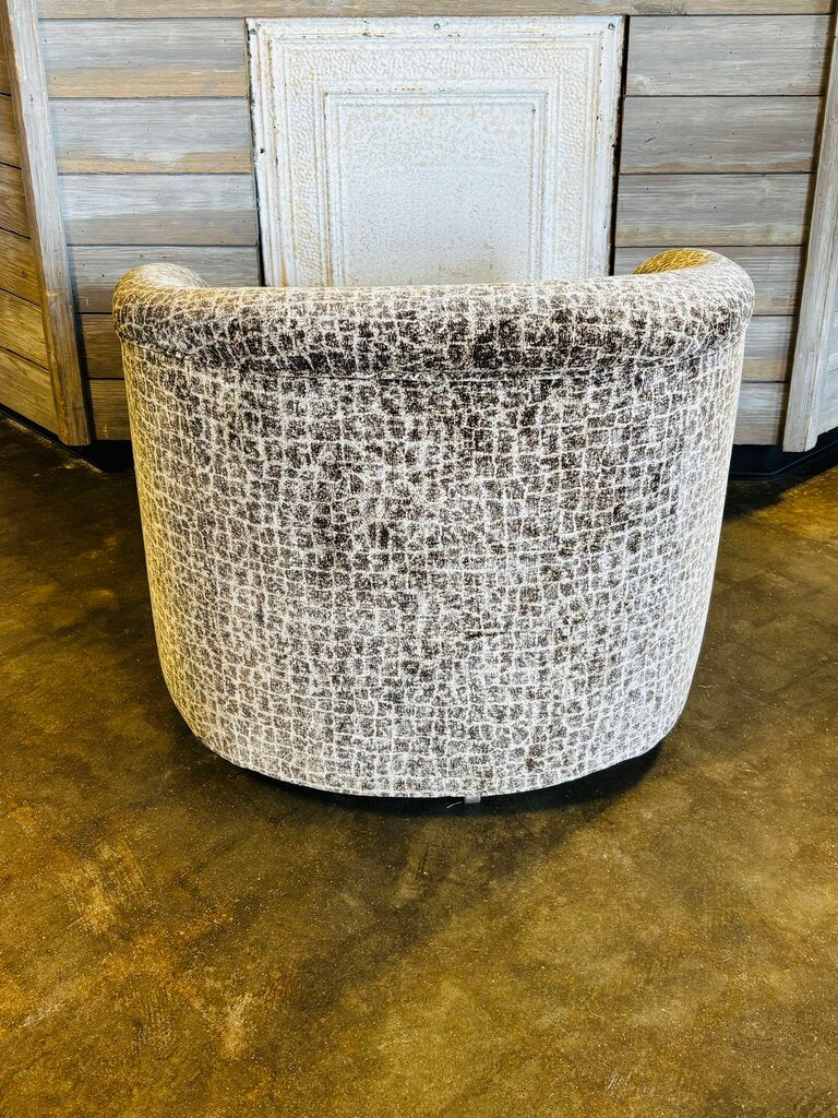 Barrel Upholstered Swivel Chair