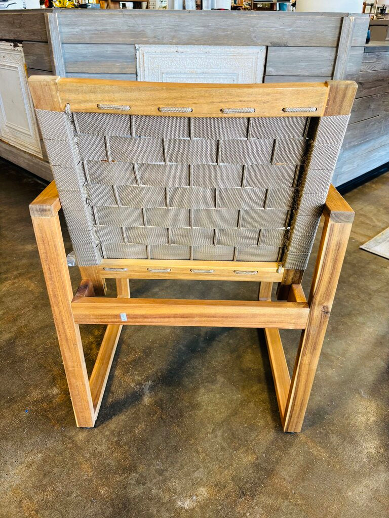 Wood & Woven Outdoor Chair