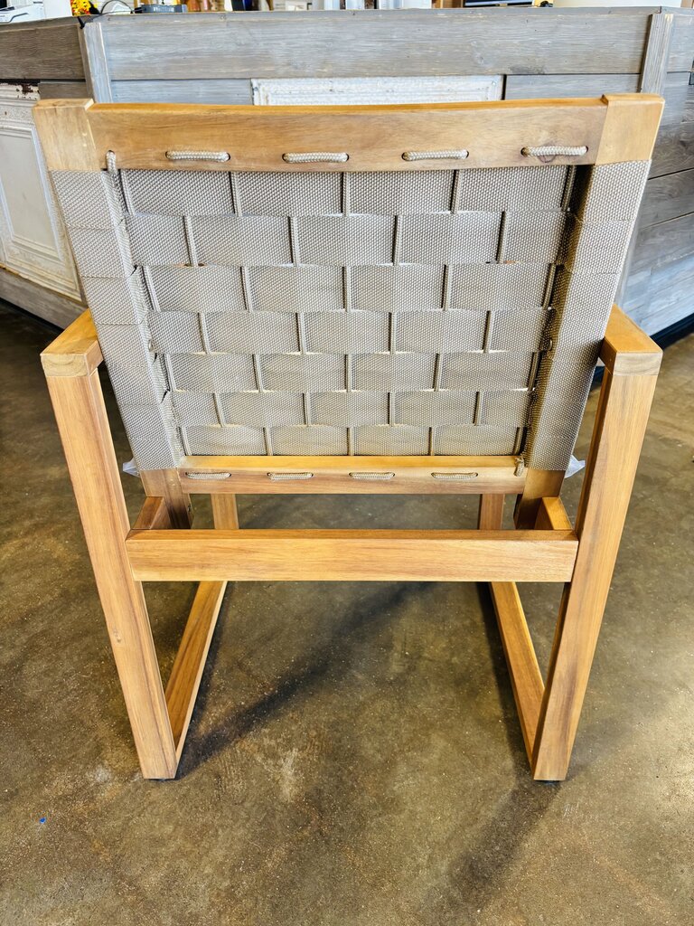 Wood & Woven Outdoor Chair