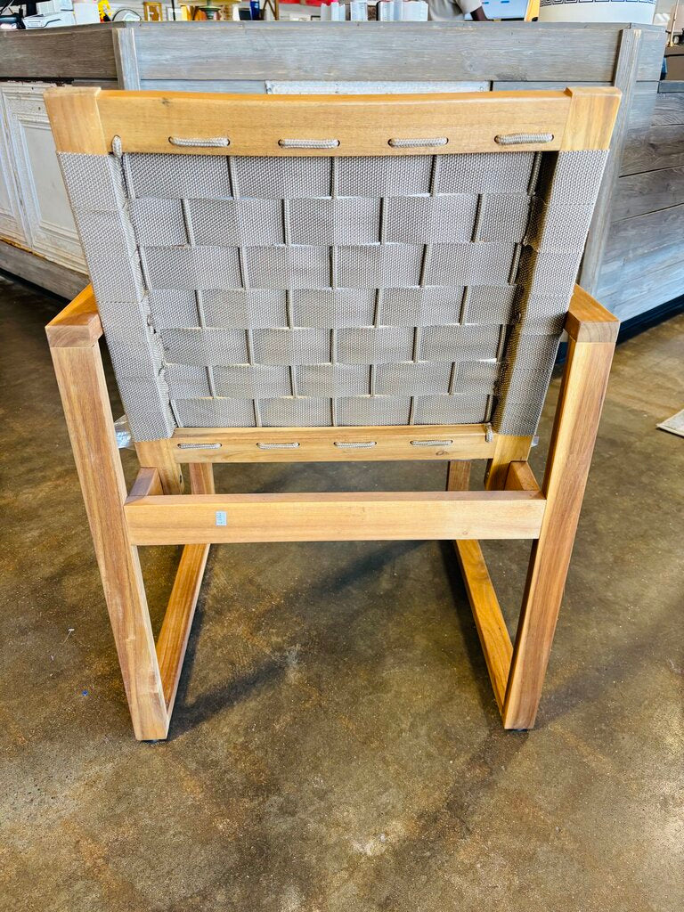 Wood & Woven Outdoor Chair