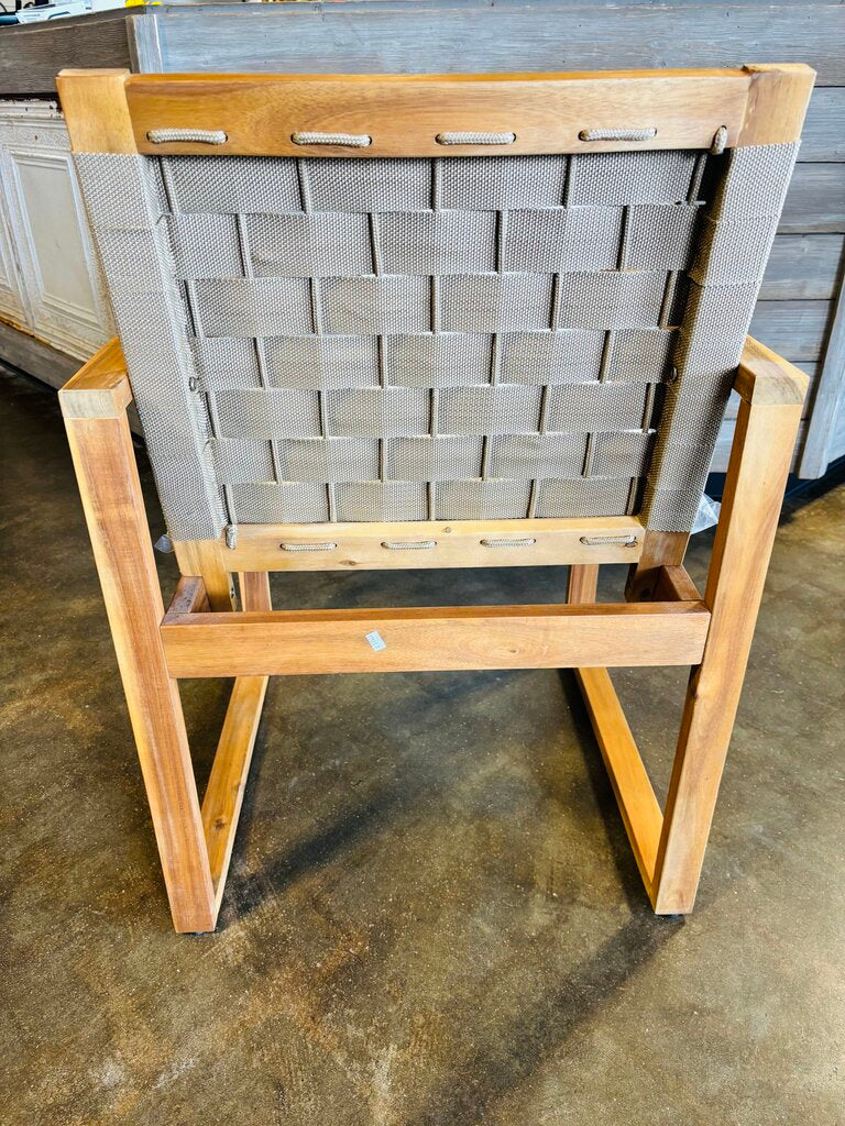 Wood & Woven Outdoor Chair