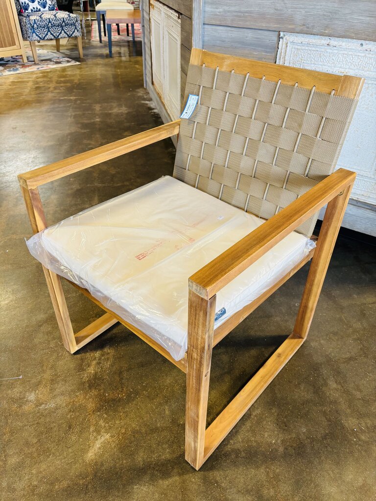 Wood & Woven Outdoor Chair