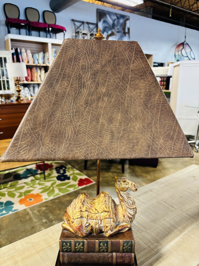 Gilt Camel Figural Lamp