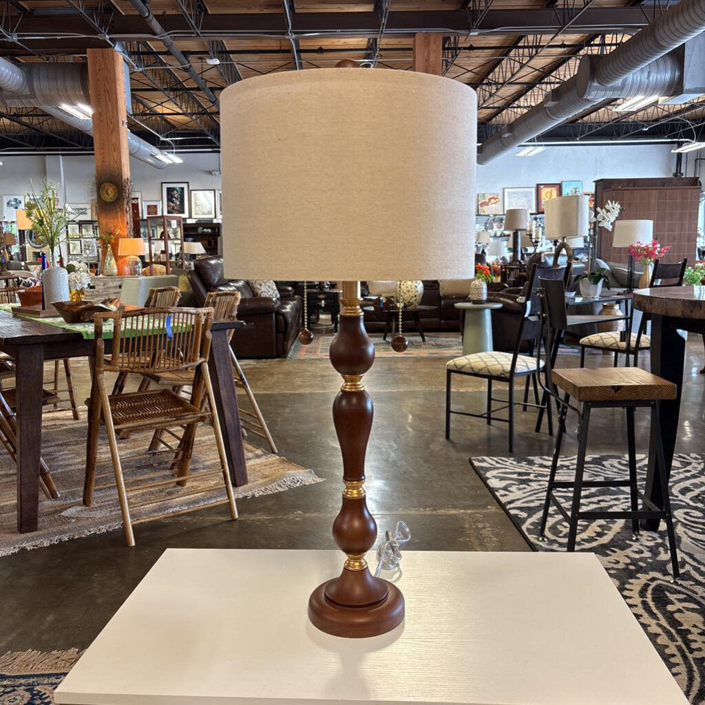 Natural Wood Table Lamp
