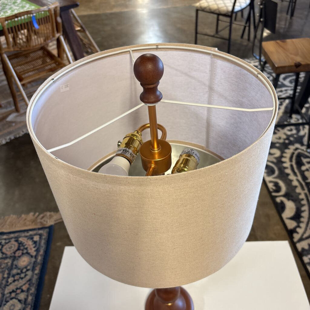 Natural Wood Table Lamp