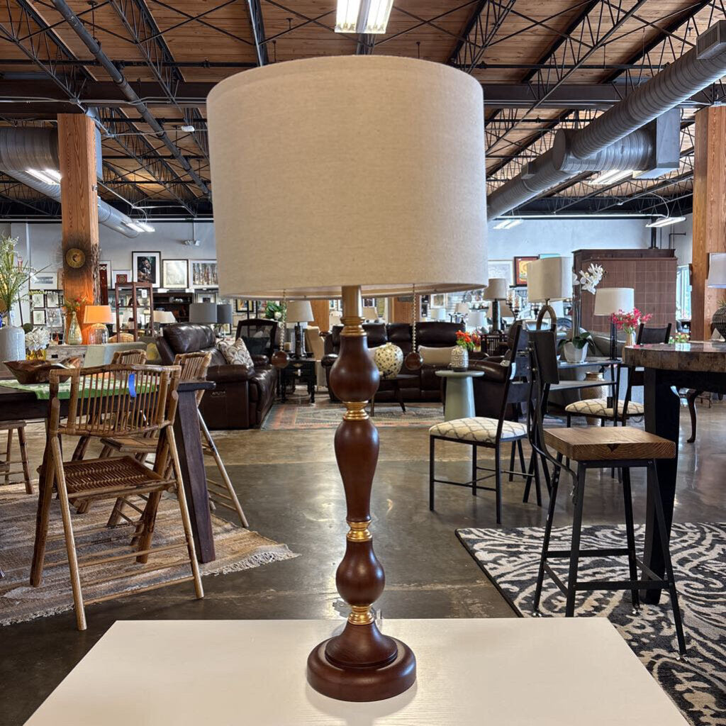 Natural Wood Table Lamp