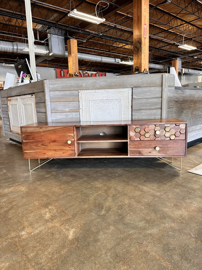 Honeycomb Media Console & Storage