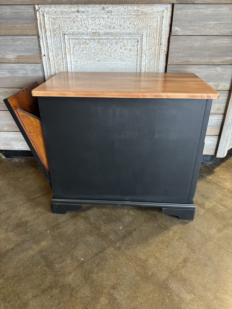 Painted Side Table with Hidden Bin 15 X 25 X 22