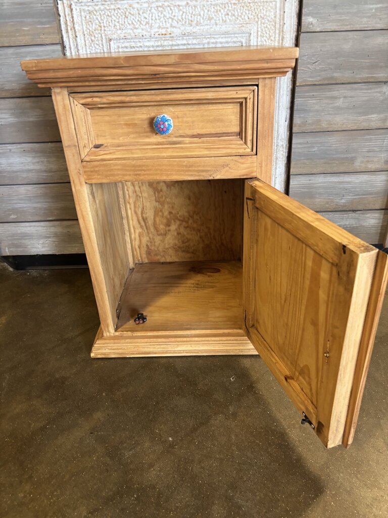 Rustic Wood Nightstand 19 X 16 x 27