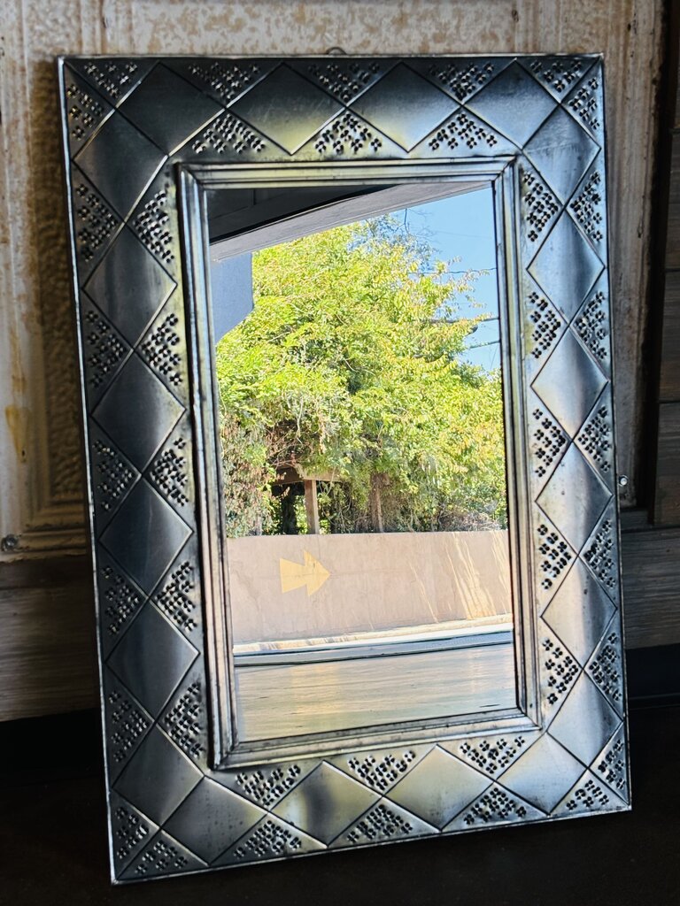 Silver Tin Mirror