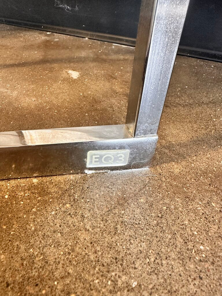 Chrome & White End Table