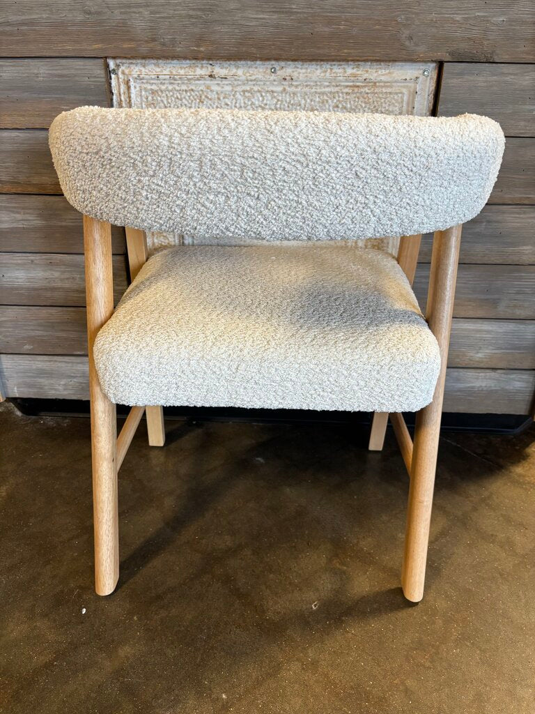 Wood & Fabric Accent Chair