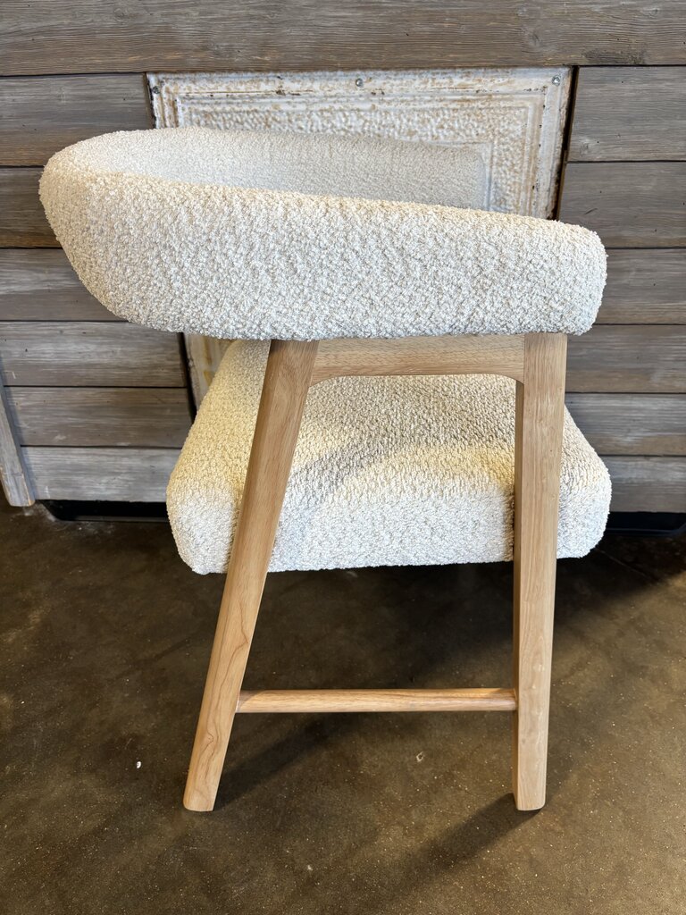 Wood & Fabric Accent Chair